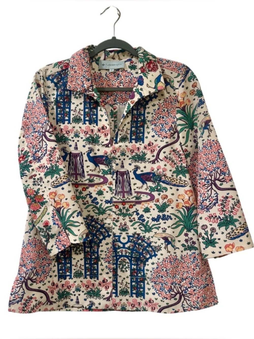 Tuckernuck Garden Print Blouse NWOT